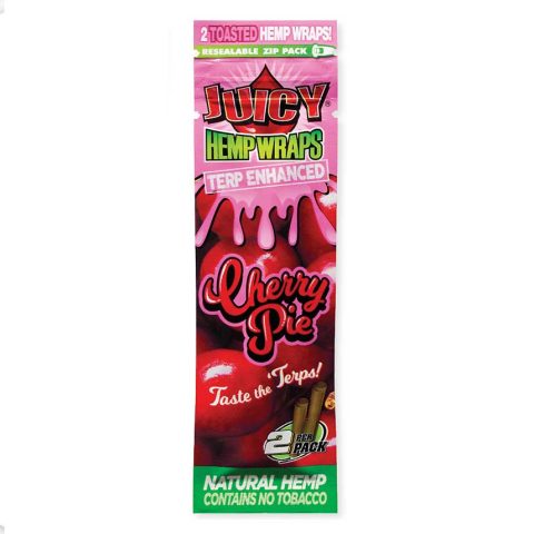 Juicy Terp Enhanced Hemp Wraps - Cherry Pie 2pk