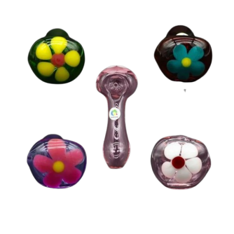Flower Head 3.5" Glass Pipe